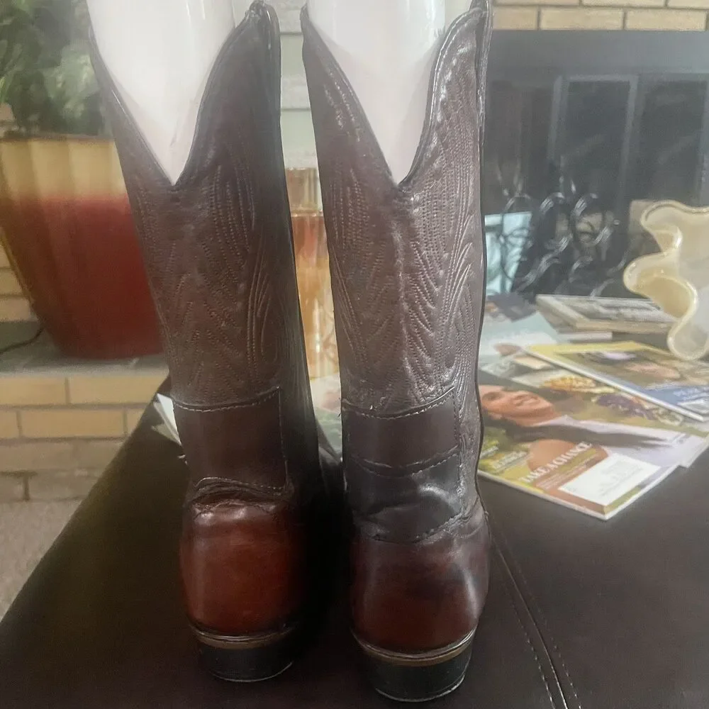 VTG Laredo Men’s Cowboy 18563 Brown 10D. USA Made Western Boots